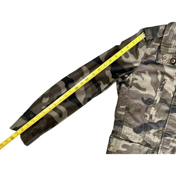 Camo Green‎ Military Jacket Women Medium Army Lightweight Utility Cotton Grunge - Picture 7 of 14